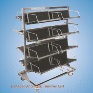 L-Shaped Anti-Static Turnover Cart