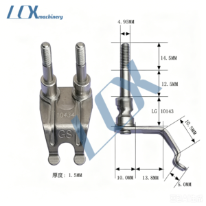 Heavy Duty Double Hook Titanium Finger JT10434 V Shape & JT10143 L Shape Wave Solder Machine Spare Parts